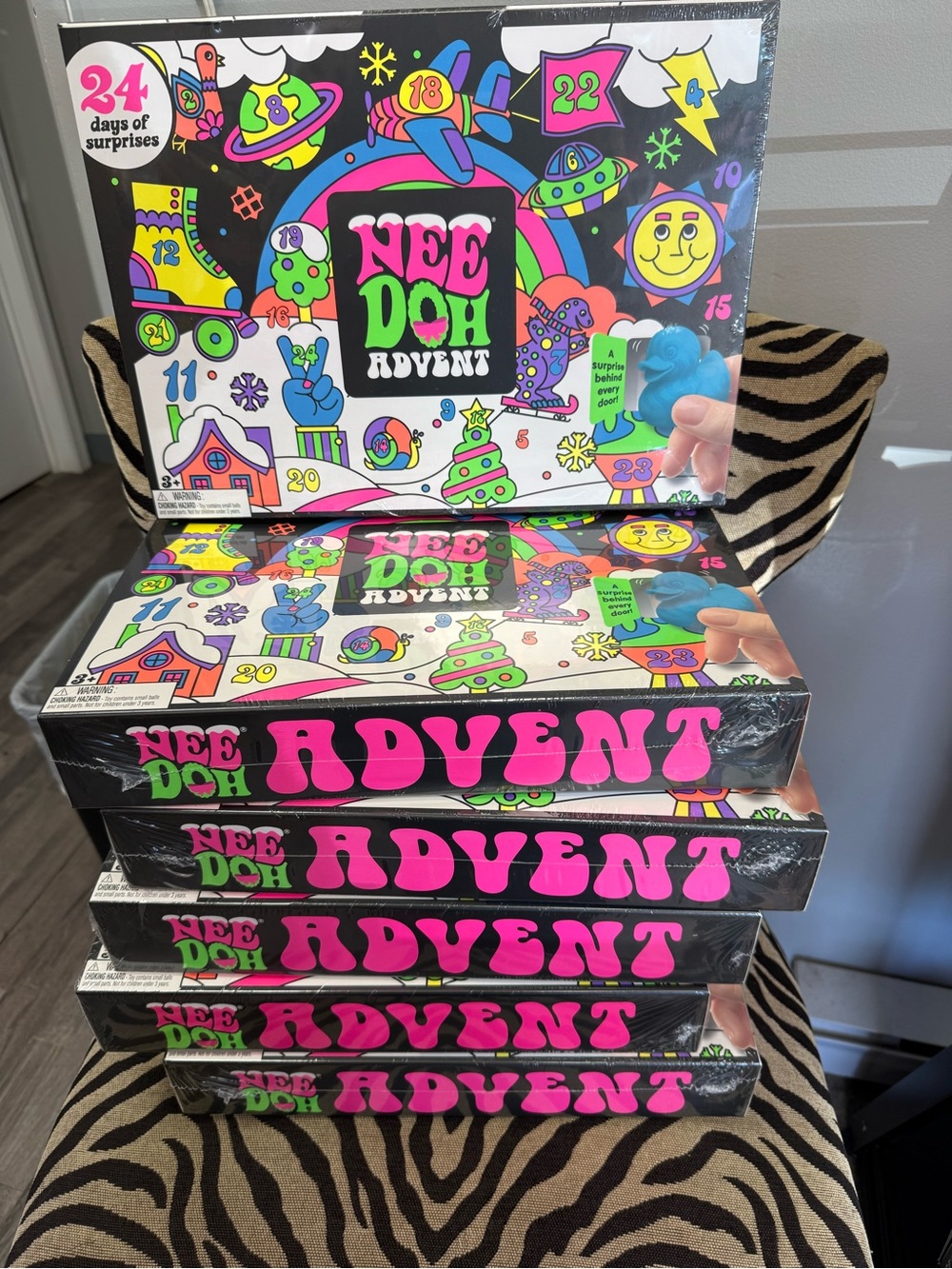 NeeDoh Advent Multicolor Kids Stuffed Toy Set